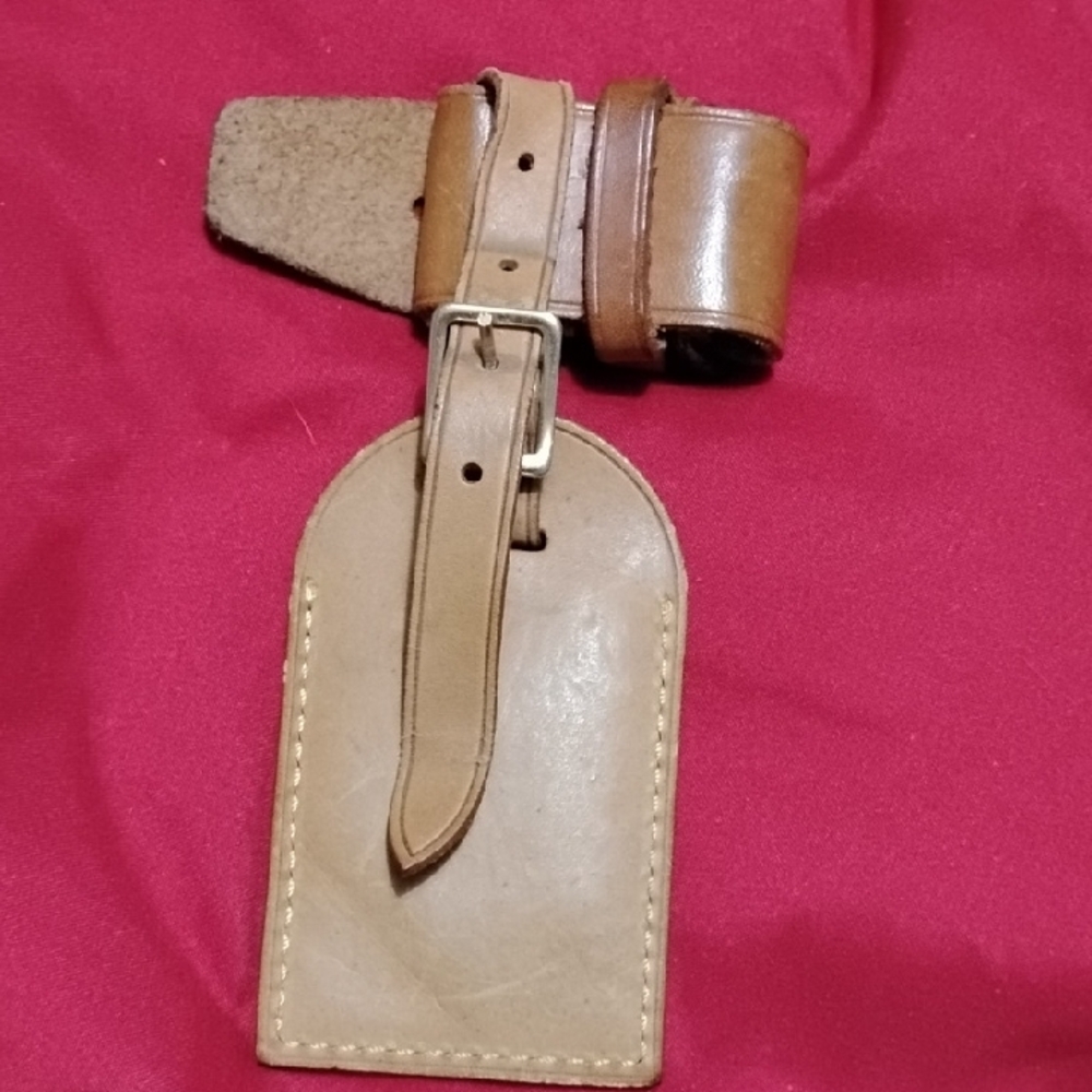 LOUIS VUITTON 3 PIECE SET, VACHETTA, STRAP & POIGNANT TAN LEATHER SET! 💕EUC - Picture 5 of 9